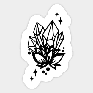 Crystal Flower Art T-Shirt Sticker